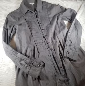 Beautiful "Clu" grey pleated Tunic shirt dress